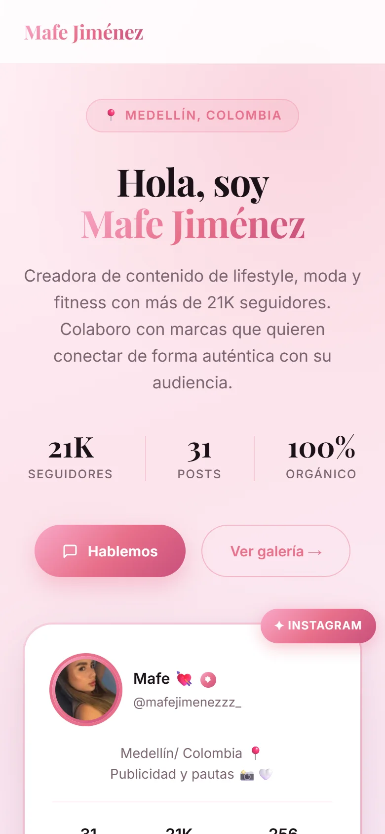 El mismo sitio en un celular